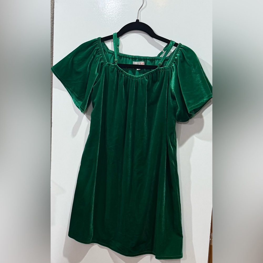 Gianni Bini Green Velvet Mini Dress